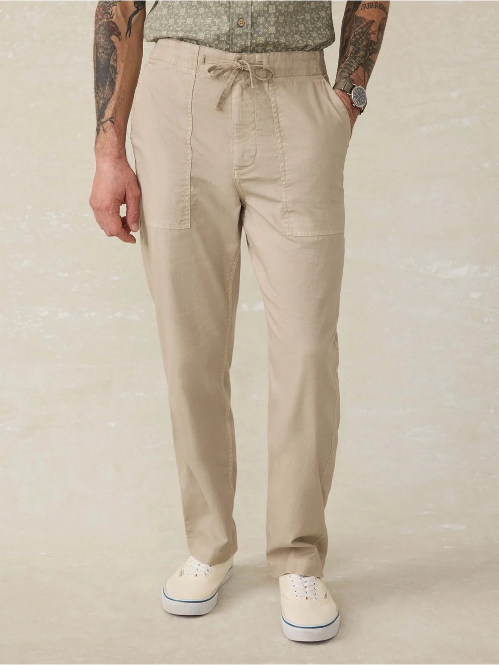 Faherty dune utility pant-stone